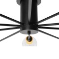 GloboStar® OLINDA 01244 Μοντέρνο Industrial Φωτιστικό Οροφής Πολύφωτο Μαύρο Μεταλλικό Φ95 x Y17cm