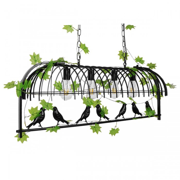 GloboStar® NEST 01255 Vintage Industrial Κρεμαστό Φωτιστικό Οροφής Πολύφωτο 4 x E27 Mαύρο Μεταλλικό Πλέγμα Μ105 x Π36.5 x Y37cm GloboStar® NEST 01255 Vintage Industrial Κρεμαστό Φωτιστικό Οροφής Πολύφωτο 4 x E27 Mαύρο Μεταλλικό Πλέγμα Μ105 x Π36.5 x Y37cm