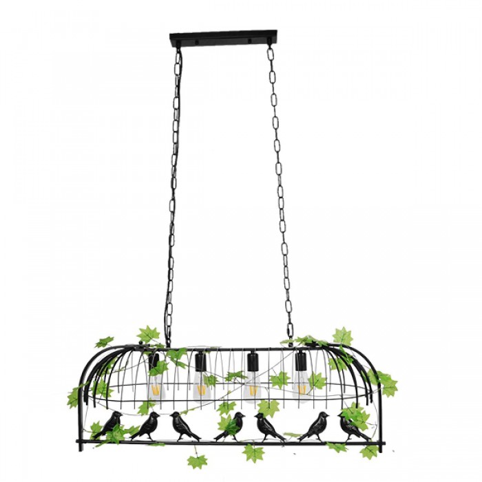 GloboStar® NEST 01255 Vintage Industrial Κρεμαστό Φωτιστικό Οροφής Πολύφωτο 4 x E27 Mαύρο Μεταλλικό Πλέγμα Μ105 x Π36.5 x Y37cm GloboStar® NEST 01255 Vintage Industrial Κρεμαστό Φωτιστικό Οροφής Πολύφωτο 4 x E27 Mαύρο Μεταλλικό Πλέγμα Μ105 x Π36.5 x Y37cm