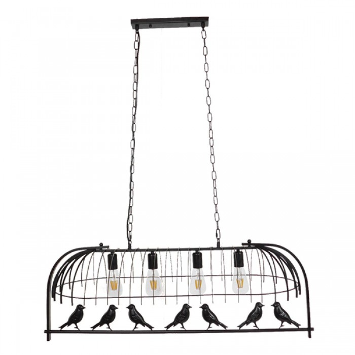 GloboStar® NEST 01255 Vintage Industrial Κρεμαστό Φωτιστικό Οροφής Πολύφωτο 4 x E27 Mαύρο Μεταλλικό Πλέγμα Μ105 x Π36.5 x Y37cm GloboStar® NEST 01255 Vintage Industrial Κρεμαστό Φωτιστικό Οροφής Πολύφωτο 4 x E27 Mαύρο Μεταλλικό Πλέγμα Μ105 x Π36.5 x Y37cm