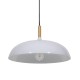 GloboStar® VALLETE WHITE 01256 Μοντέρνο Κρεμαστό Φωτιστικό Οροφής Μονόφωτο 1 x E27 Λευκό Μεταλλικό Καμπάνα Φ45 x Y27cm