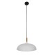 GloboStar® VALLETE WHITE 01256 Μοντέρνο Κρεμαστό Φωτιστικό Οροφής Μονόφωτο 1 x E27 Λευκό Μεταλλικό Καμπάνα Φ45 x Y27cm