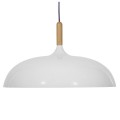 GloboStar® VALLETE WHITE 01256 Μοντέρνο Κρεμαστό Φωτιστικό Οροφής Μονόφωτο 1 x E27 Λευκό Μεταλλικό Καμπάνα Φ45 x Y27cm