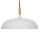 GloboStar® VALLETE WHITE 01256 Μοντέρνο Κρεμαστό Φωτιστικό Οροφής Μονόφωτο 1 x E27 Λευκό Μεταλλικό Καμπάνα Φ45 x Y27cm