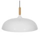 GloboStar® VALLETE WHITE 01256 Μοντέρνο Κρεμαστό Φωτιστικό Οροφής Μονόφωτο 1 x E27 Λευκό Μεταλλικό Καμπάνα Φ45 x Y27cm