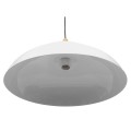 GloboStar® VALLETE WHITE 01256 Μοντέρνο Κρεμαστό Φωτιστικό Οροφής Μονόφωτο 1 x E27 Λευκό Μεταλλικό Καμπάνα Φ45 x Y27cm