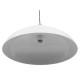 GloboStar® VALLETE WHITE 01256 Μοντέρνο Κρεμαστό Φωτιστικό Οροφής Μονόφωτο 1 x E27 Λευκό Μεταλλικό Καμπάνα Φ45 x Y27cm