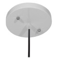 GloboStar® VALLETE WHITE 01256 Μοντέρνο Κρεμαστό Φωτιστικό Οροφής Μονόφωτο 1 x E27 Λευκό Μεταλλικό Καμπάνα Φ45 x Y27cm