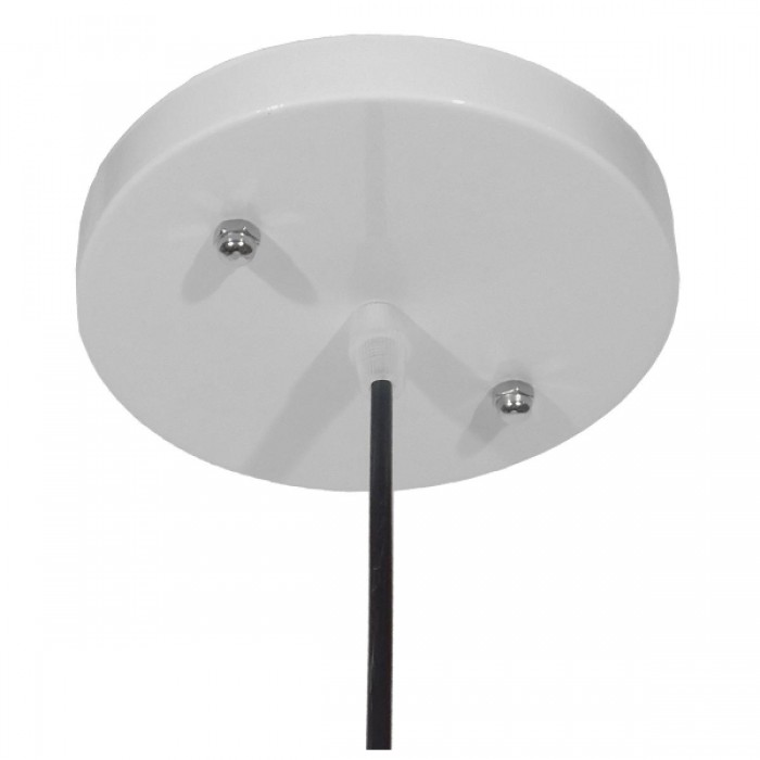GloboStar® VALLETE WHITE 01256 Μοντέρνο Κρεμαστό Φωτιστικό Οροφής Μονόφωτο 1 x E27 Λευκό Μεταλλικό Καμπάνα Φ45 x Y27cm