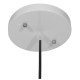 GloboStar® VALLETE WHITE 01256 Μοντέρνο Κρεμαστό Φωτιστικό Οροφής Μονόφωτο 1 x E27 Λευκό Μεταλλικό Καμπάνα Φ45 x Y27cm