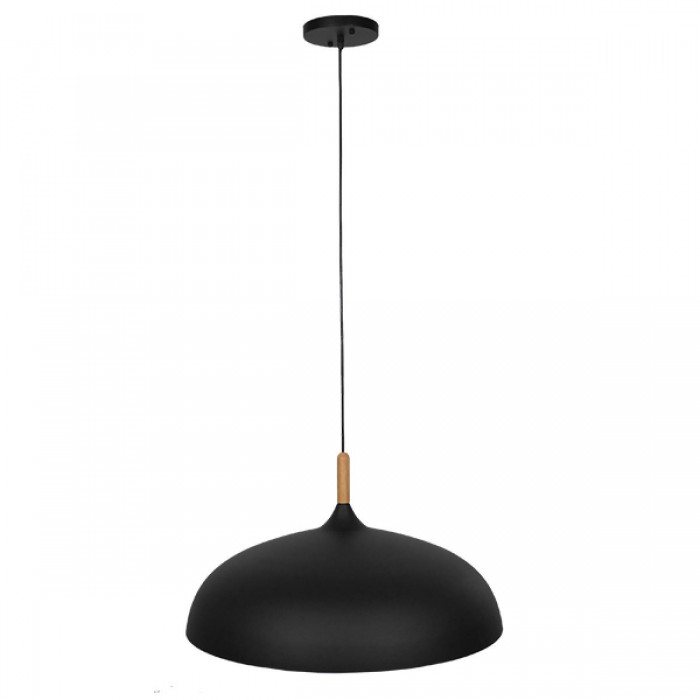 GloboStar® VALLETE BLACK 01259 Μοντέρνο Κρεμαστό Φωτιστικό Οροφής Μονόφωτο 1 x E27 Μαύρο Μεταλλικό Καμπάνα Φ60 x Y35cm GloboStar® VALLETE BLACK 01259 Μοντέρνο Κρεμαστό Φωτιστικό Οροφής Μονόφωτο 1 x E27 Μαύρο Μεταλλικό Καμπάνα Φ60 x Y35cm