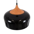GloboStar® VILI BLACK 01261 Μοντέρνο Κρεμαστό Φωτιστικό Οροφής Μονόφωτο 1 x E27 Μαύρο Μεταλλικό Καμπάνα Φ35 x Y27cm