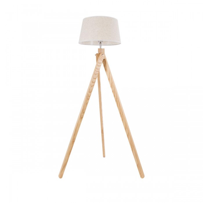 GloboStar® TRIPOD 01263 Μοντέρνο Φωτιστικό Δαπέδου Μονόφωτο 1 x E27 Μπεζ Ξύλινο Καμπάνα D40 x H143cm GloboStar® TRIPOD 01263 Μοντέρνο Φωτιστικό Δαπέδου Μονόφωτο 1 x E27 Μπεζ Ξύλινο Καμπάνα D40 x H143cm