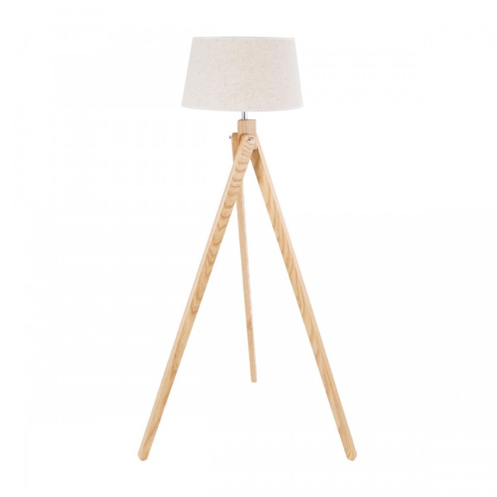 GloboStar® TRIPOD 01263 Μοντέρνο Φωτιστικό Δαπέδου Μονόφωτο 1 x E27 Μπεζ Ξύλινο Καμπάνα D40 x H143cm GloboStar® TRIPOD 01263 Μοντέρνο Φωτιστικό Δαπέδου Μονόφωτο 1 x E27 Μπεζ Ξύλινο Καμπάνα D40 x H143cm