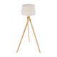 GloboStar® TRIPOD 01263 Μοντέρνο Φωτιστικό Δαπέδου Μονόφωτο 1 x E27 Μπεζ Ξύλινο Καμπάνα D40 x H143cm GloboStar® TRIPOD 01263 Μοντέρνο Φωτιστικό Δαπέδου Μονόφωτο 1 x E27 Μπεζ Ξύλινο Καμπάνα D40 x H143cm