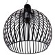 GloboStar® GOBLET DARK 01266 Μοντέρνο Κρεμαστό Φωτιστικό Οροφής Μονόφωτο Μαύρο Μεταλλικό Καμπάνα Φ38 x Y50cm