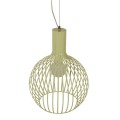 GloboStar® GOBLET LIGHT 01267 Vintage Industrial Κρεμαστό Φωτιστικό Οροφής Μονόφωτο Μπεζ Μεταλλικό Πλέγμα Φ38 x Y50cm