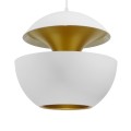 GloboStar® SEVILLE WHITE 01268 Μοντέρνο Κρεμαστό Φωτιστικό Οροφής Μονόφωτο 1 x E27 Λευκό Μεταλλικό Φ35 x 33cm