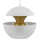 GloboStar® SEVILLE WHITE 01268 Μοντέρνο Κρεμαστό Φωτιστικό Οροφής Μονόφωτο 1 x E27 Λευκό Μεταλλικό Φ35 x 33cm