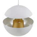 GloboStar® SEVILLE WHITE 01268 Μοντέρνο Κρεμαστό Φωτιστικό Οροφής Μονόφωτο 1 x E27 Λευκό Μεταλλικό Φ35 x 33cm