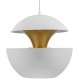 GloboStar® SEVILLE WHITE 01268 Μοντέρνο Κρεμαστό Φωτιστικό Οροφής Μονόφωτο 1 x E27 Λευκό Μεταλλικό Φ35 x 33cm