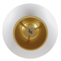 GloboStar® SEVILLE WHITE 01268 Μοντέρνο Κρεμαστό Φωτιστικό Οροφής Μονόφωτο 1 x E27 Λευκό Μεταλλικό Φ35 x 33cm