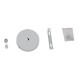 GloboStar® SEVILLE WHITE 01268 Μοντέρνο Κρεμαστό Φωτιστικό Οροφής Μονόφωτο 1 x E27 Λευκό Μεταλλικό Φ35 x 33cm
