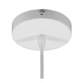 GloboStar® SEVILLE WHITE 01268 Μοντέρνο Κρεμαστό Φωτιστικό Οροφής Μονόφωτο 1 x E27 Λευκό Μεταλλικό Φ35 x 33cm