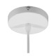 GloboStar® SEVILLE WHITE 01268 Μοντέρνο Κρεμαστό Φωτιστικό Οροφής Μονόφωτο 1 x E27 Λευκό Μεταλλικό Φ35 x 33cm