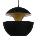 GloboStar® SEVILLE BLACK 01269 Μοντέρνο Κρεμαστό Φωτιστικό Οροφής Μονόφωτο Μαύρο Μεταλλικό Φ35 x Y33cm