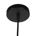 GloboStar® SEVILLE BLACK 01269 Μοντέρνο Κρεμαστό Φωτιστικό Οροφής Μονόφωτο Μαύρο Μεταλλικό Φ35 x Y33cm