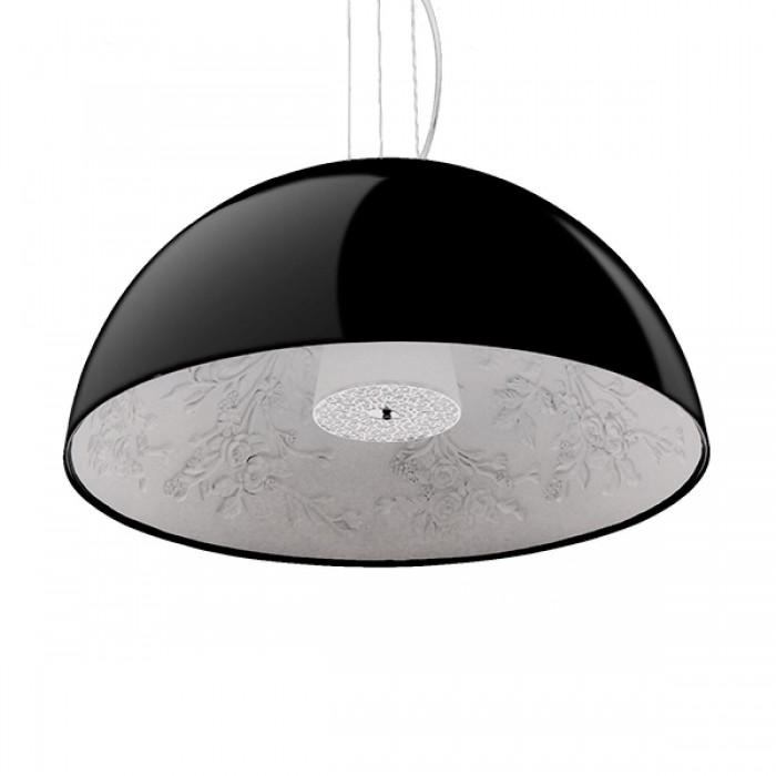 GloboStar® SERENIA BLACK 01270 Μοντέρνο Κρεμαστό Φωτιστικό Οροφής Μονόφωτο Μαύρο Γύψινο Καμπάνα Φ60 x Y30cm GloboStar® SERENIA BLACK 01270 Μοντέρνο Κρεμαστό Φωτιστικό Οροφής Μονόφωτο Μαύρο Γύψινο Καμπάνα Φ60 x Y30cm
