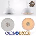 GloboStar® SERENIA WHITE 01271 Μοντέρνο Κρεμαστό Φωτιστικό Οροφής Μονόφωτο Λευκό Γύψινο Καμπάνα Φ60 x Y30cm