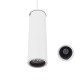 GloboStar® CANNON WHITE 01274 Μοντέρνο Κρεμαστό Φωτιστικό Οροφής Spot Μονόφωτο 1 x GU10 Λευκό Μεταλλικό Φ6 x Y20cm