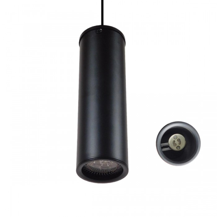 GloboStar® CANNON BLACK 01275 Μοντέρνο Κρεμαστό Φωτιστικό Οροφής Spot Μονόφωτο 1 x GU10 Μαύρο Μεταλλικό Φ6 x 20cm GloboStar® CANNON BLACK 01275 Μοντέρνο Κρεμαστό Φωτιστικό Οροφής Spot Μονόφωτο 1 x GU10 Μαύρο Μεταλλικό Φ6 x 20cm