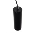 GloboStar® CANNON BLACK 01275 Μοντέρνο Κρεμαστό Φωτιστικό Οροφής Spot Μονόφωτο 1 x GU10 Μαύρο Μεταλλικό Φ6 x 20cm