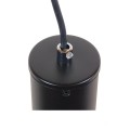 GloboStar® CANNON BLACK 01275 Μοντέρνο Κρεμαστό Φωτιστικό Οροφής Spot Μονόφωτο 1 x GU10 Μαύρο Μεταλλικό Φ6 x 20cm