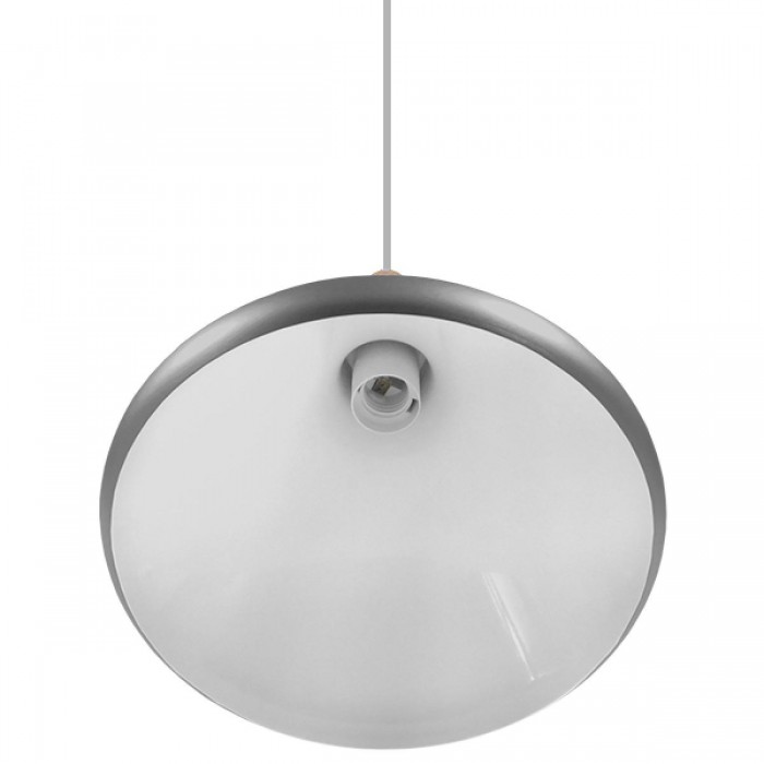 GloboStar® PIROZZI 01277 Μοντέρνο Κρεμαστό Φωτιστικό Οροφής Μονόφωτο Ασημί Μεταλλικό Καμπάνα Φ27 x Y20cm GloboStar® PIROZZI 01277 Μοντέρνο Κρεμαστό Φωτιστικό Οροφής Μονόφωτο Ασημί Μεταλλικό Καμπάνα Φ27 x Y20cm