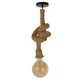 GloboStar® ROPE 01278 Vintage Industrial Κρεμαστό Φωτιστικό Οροφής Μονόφωτο 1 x E27 με 1 μέτρο Μπεζ Σχοινί Φ3.5 x 100cm GloboStar® ROPE 01278 Vintage Industrial Κρεμαστό Φωτιστικό Οροφής Μονόφωτο 1 x E27 με 1 μέτρο Μπεζ Σχοινί Φ3.5 x 100cm