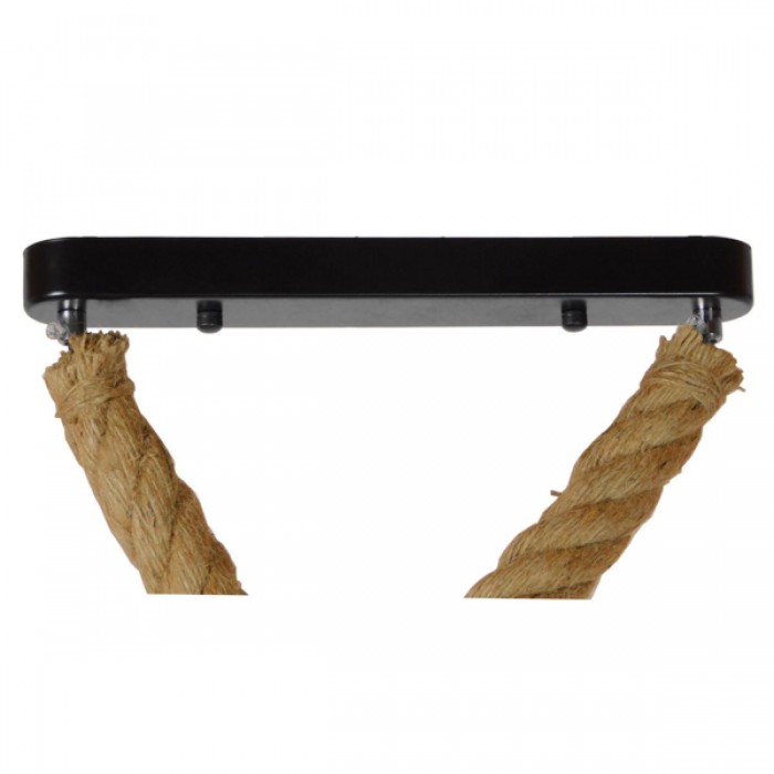 GloboStar® ROPE 01279 Vintage Industrial Κρεμαστό Φωτιστικό Οροφής Δίφωτο 2 x E27 με 1 μέτρο Μπεζ Σχοινί Φ3.5 x Y100cm GloboStar® ROPE 01279 Vintage Industrial Κρεμαστό Φωτιστικό Οροφής Δίφωτο 2 x E27 με 1 μέτρο Μπεζ Σχοινί Φ3.5 x Y100cm