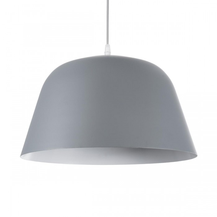 GloboStar® WESTVALE 01282 Μοντέρνο Κρεμαστό Φωτιστικό Οροφής Μονόφωτο 1 x E27 Γκρί Μεταλλικό Καμπάνα Φ40 x Y24cm GloboStar® WESTVALE 01282 Μοντέρνο Κρεμαστό Φωτιστικό Οροφής Μονόφωτο 1 x E27 Γκρί Μεταλλικό Καμπάνα Φ40 x Y24cm