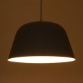 GloboStar® WESTVALE 01282 Μοντέρνο Κρεμαστό Φωτιστικό Οροφής Μονόφωτο 1 x E27 Γκρί  Μεταλλικό Καμπάνα Φ40 x Y24cm