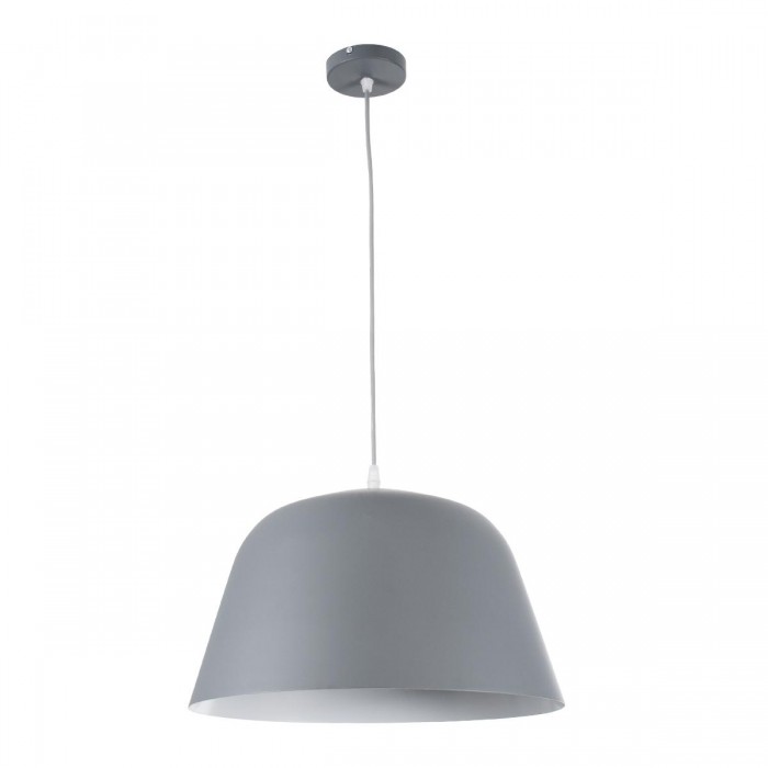GloboStar® WESTVALE 01282 Μοντέρνο Κρεμαστό Φωτιστικό Οροφής Μονόφωτο 1 x E27 Γκρί Μεταλλικό Καμπάνα Φ40 x Y24cm GloboStar® WESTVALE 01282 Μοντέρνο Κρεμαστό Φωτιστικό Οροφής Μονόφωτο 1 x E27 Γκρί Μεταλλικό Καμπάνα Φ40 x Y24cm