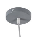GloboStar® WESTVALE 01282 Μοντέρνο Κρεμαστό Φωτιστικό Οροφής Μονόφωτο 1 x E27 Γκρί  Μεταλλικό Καμπάνα Φ40 x Y24cm