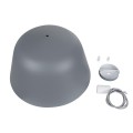 GloboStar® WESTVALE 01282 Μοντέρνο Κρεμαστό Φωτιστικό Οροφής Μονόφωτο 1 x E27 Γκρί  Μεταλλικό Καμπάνα Φ40 x Y24cm