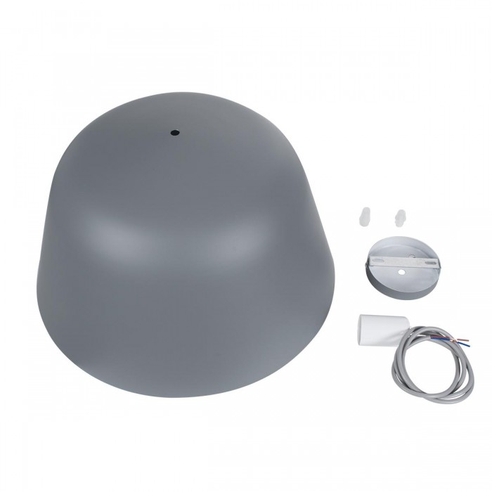 GloboStar® WESTVALE 01282 Μοντέρνο Κρεμαστό Φωτιστικό Οροφής Μονόφωτο 1 x E27 Γκρί Μεταλλικό Καμπάνα Φ40 x Y24cm GloboStar® WESTVALE 01282 Μοντέρνο Κρεμαστό Φωτιστικό Οροφής Μονόφωτο 1 x E27 Γκρί Μεταλλικό Καμπάνα Φ40 x Y24cm