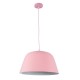 GloboStar® SOUTHVALE 01284 Μοντέρνο Κρεμαστό Φωτιστικό Οροφής Μονόφωτο Ροζ Μεταλλικό Καμπάνα Φ40 x Y24cm