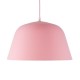 GloboStar® SOUTHVALE 01284 Μοντέρνο Κρεμαστό Φωτιστικό Οροφής Μονόφωτο Ροζ Μεταλλικό Καμπάνα Φ40 x Y24cm