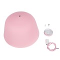 GloboStar® SOUTHVALE 01284 Μοντέρνο Κρεμαστό Φωτιστικό Οροφής Μονόφωτο Ροζ Μεταλλικό Καμπάνα Φ40 x Y24cm