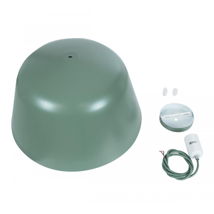 GloboStar® UPVALE 01285 Μοντέρνο Κρεμαστό Φωτιστικό Οροφής Μονόφωτο 1 x E27 Γκρι Πράσινο Μεταλλικό Καμπάνα Φ40 x Y24cm GloboStar® UPVALE 01285 Μοντέρνο Κρεμαστό Φωτιστικό Οροφής Μονόφωτο 1 x E27 Γκρι Πράσινο Μεταλλικό Καμπάνα Φ40 x Y24cm